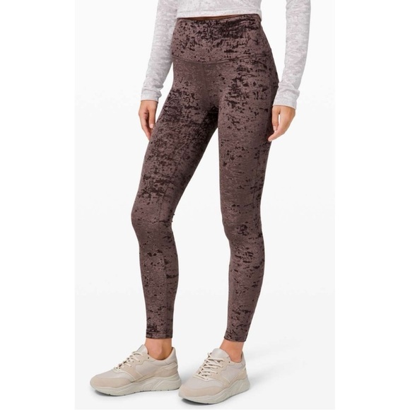lululemon athletica Pants - Lululemon Wunder Velvet Legging  Womens 0 Brown Athleisure Active Lounge Workout